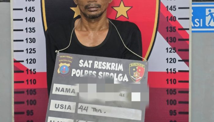 Polres Sibolga Ringkus Terduga Pencuri Pintu Kamar Mandi di Taman Alun-Alun