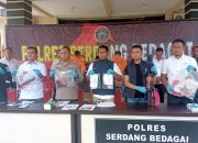 Polres Sergai Tangkap Empat Tersangka Penganiayaan, Senjata Api Pabrikan Rusia dan Narkotika Turut Diamankan