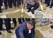Bupati Tapanuli Tengah Letakkan Batu Pertama Pembangunan Gedung GPI Sidang Nagatimbul