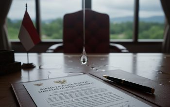 Ilustrasi airmata anak bangsa menetes di meja Presiden