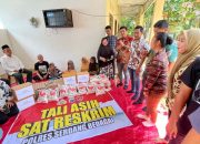 Satreskrim Polres Sergai Gelar Baksos dan Bagikan Sembako ke Yayasan Sosial Nurul Jannah