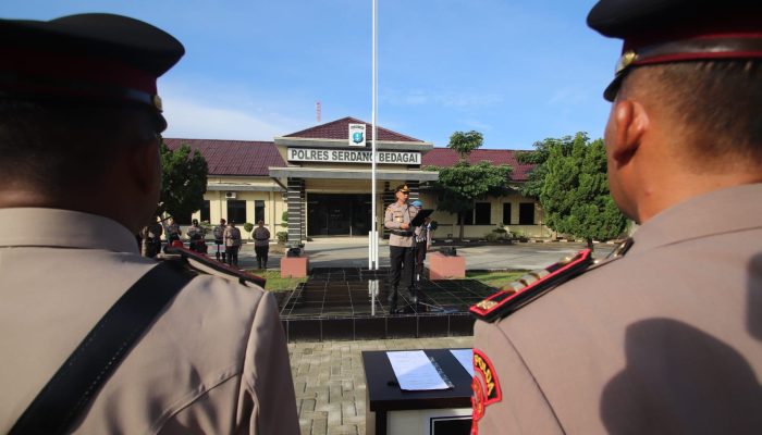 Kapolres Sergai Pimpin Sertijab, Sejumlah Perwira Pindah Tugas, Ini Namanya