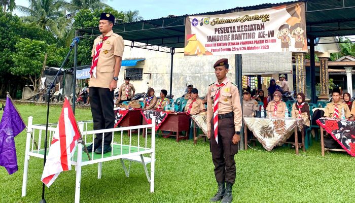 Camat Pantai Cermin Buka Jambore Ranting ke-IV, 380 Peserta Ikuti Perkemahan Pramuka 