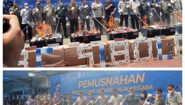 Bea Cukai Sibolga Musnahkan 1,3 Juta Batang Rokok Ilegal Senilai Rp1,88 Miliar