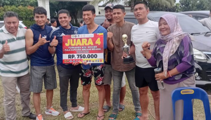Tampil Impresif sebagai Kuda Hitam, Polres Sergai berhasil Raih Juara Empat Turnamen Mini Soccer