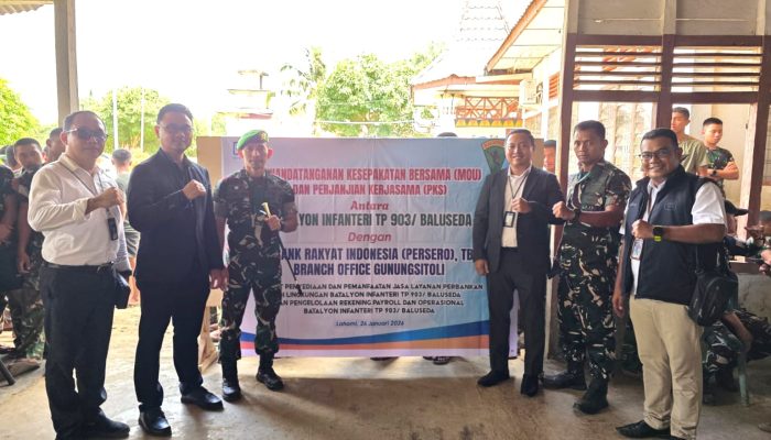 BRI BO Gunungsitoli dan Yonif TP 903/Baluseda Resmikan Kerja Sama Layanan Perbankan