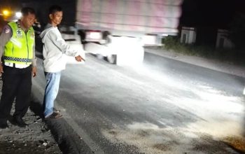 Pengendara Motor Tewas Terlindas Truk di Perbaungan
