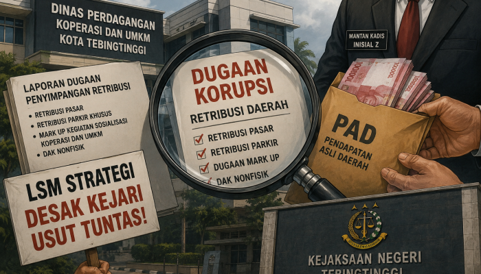 LSM Strategi Desak Kejari Tebingtinggi Bongkar Dugaan Korupsi Retribusi Dinas Perdagangan