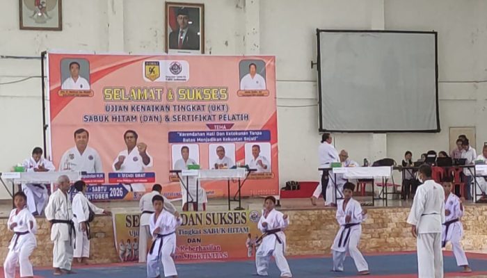 Pengcab Tako Simalungun Gelar UKT Sabuk Hitam, Diikuti Karateka dari Sumut dan Sumbar